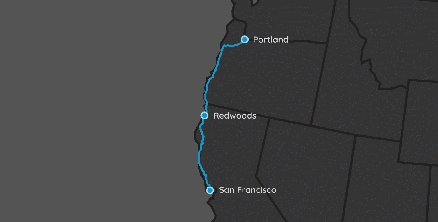 Map Oregon Pacific Coast, Pacific Coast Scenic Byway