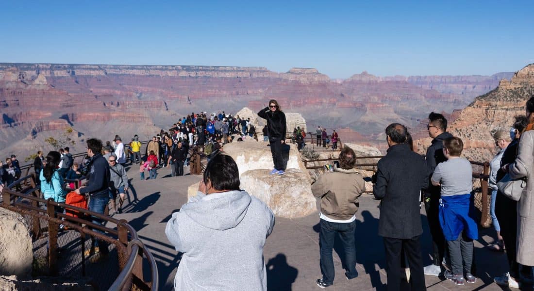 Crowds at the Grand Canyon