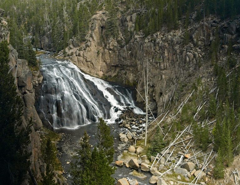 Visiting Gibbons Falls in Yellowstone National Park