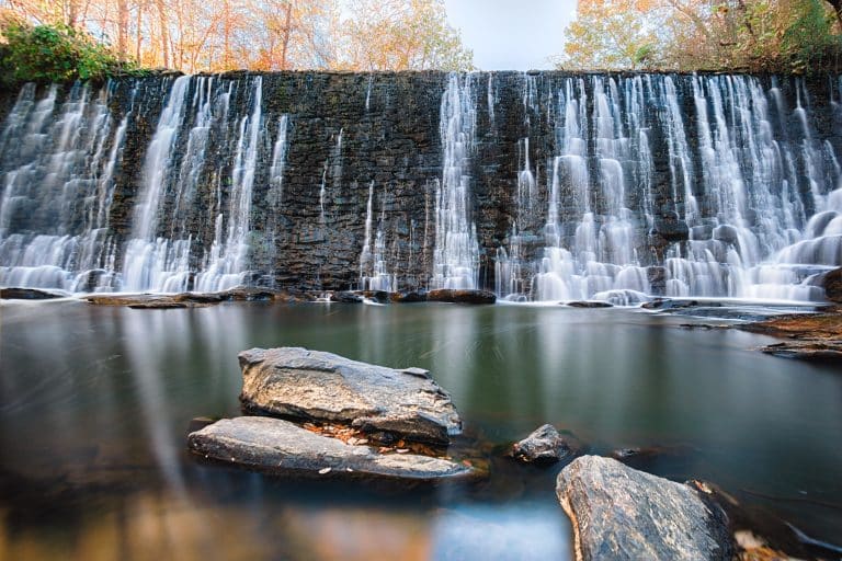 Roswell Mill Waterfall in Georgia